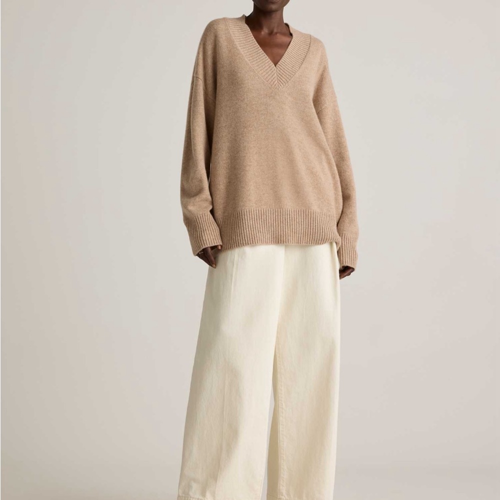 Anine Bing Beige V-Neck Sweater